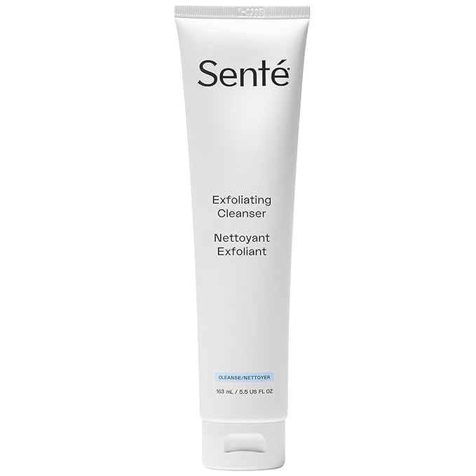 Senté Exfoliating Cleanser | Gentle Chemical Exfoliator | Improves Skin Clarity by Diminishing Appearance of Dark Spots | Glycolic & Phytic Acid | 5.5 Fl oz