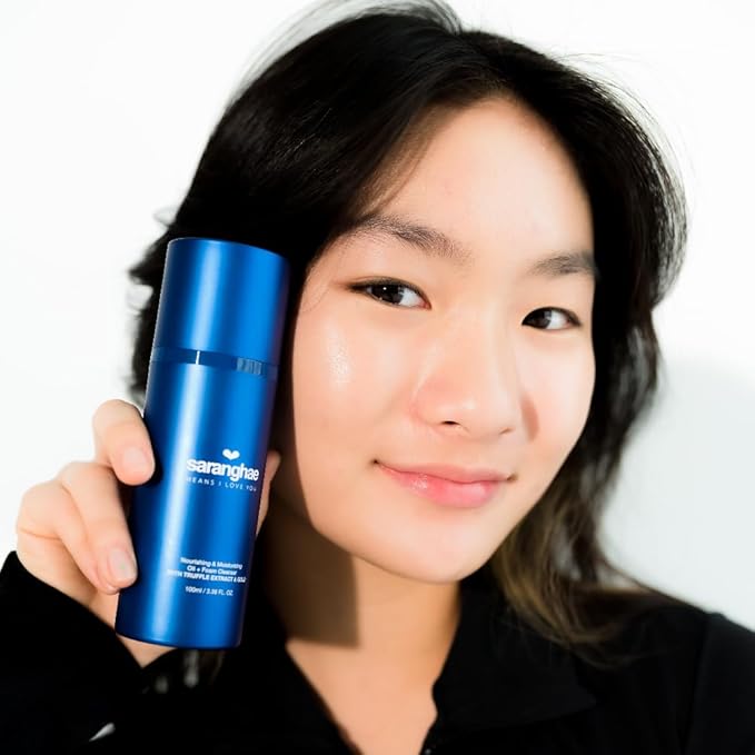 Saranghae Premium Oil Cleanser for Face, Calendula Korean Cleansing Oil to Foam Face Wash - Hydrating Makeup Remover and Cleanser for Clean, Firm Skin