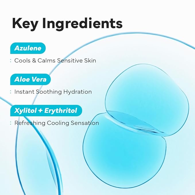 SAM’U PH Sensitive Cool Fit Face Mask – Cooling & Heat Relief Semi-Gel Vegan Sheet Mask with Aloe Vera and Xylitol, Refreshing Travel-Friendly Korean Skincare (5 Sheets)