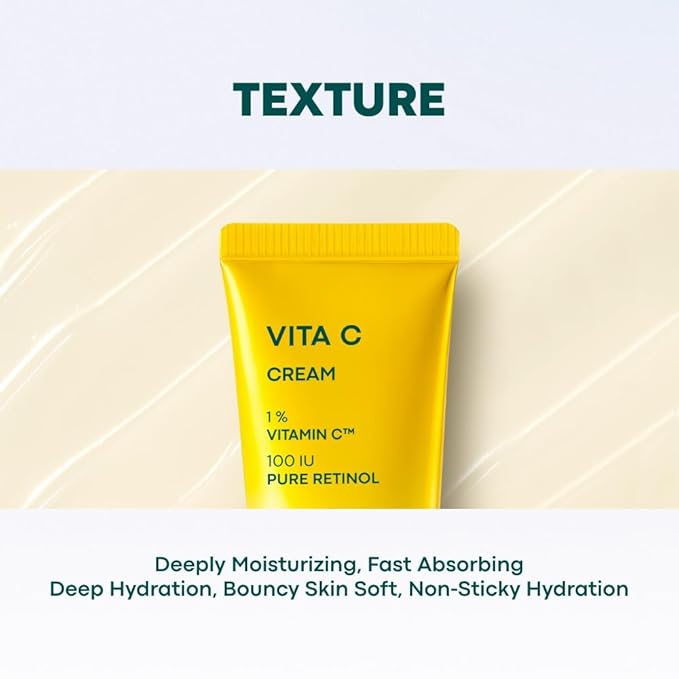 Vita C Cream – Hydrating & Firming Korean Vitamin C Moisturizer | Radiant-Looking Skin & Healthy Glow