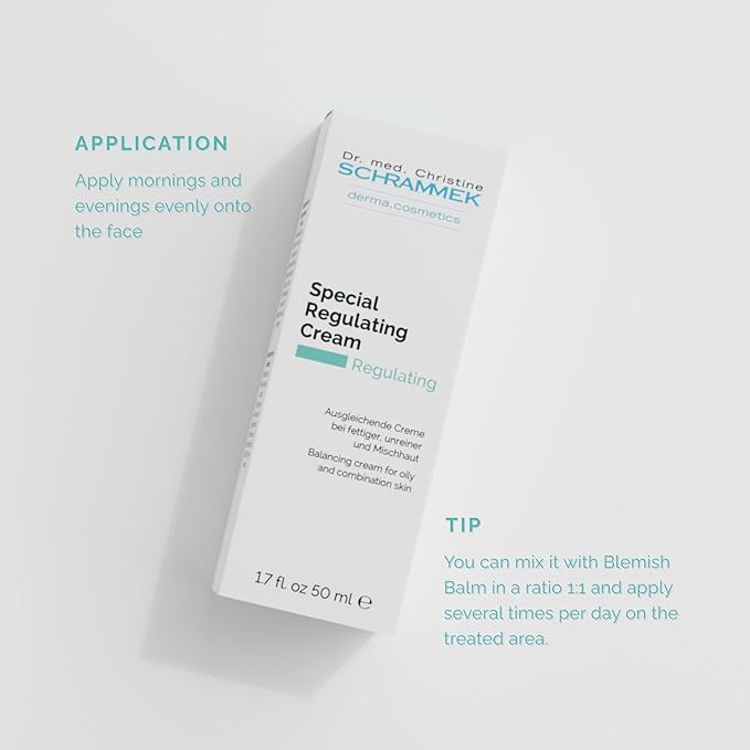 Schrammek Special Regulating Cream (1.7 fl oz) - For Oily & Mixed Skin - Aloe Vera & Vitamin E - Face Moisturizer & Face Cream - Skin Care - Dr