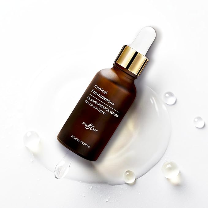 4 Bottle Pack - Inblair Rejuvenate Resurfacing Face Serum - Skin Care Serum for Face Wrinkles, Fine Lines, Dark Spots