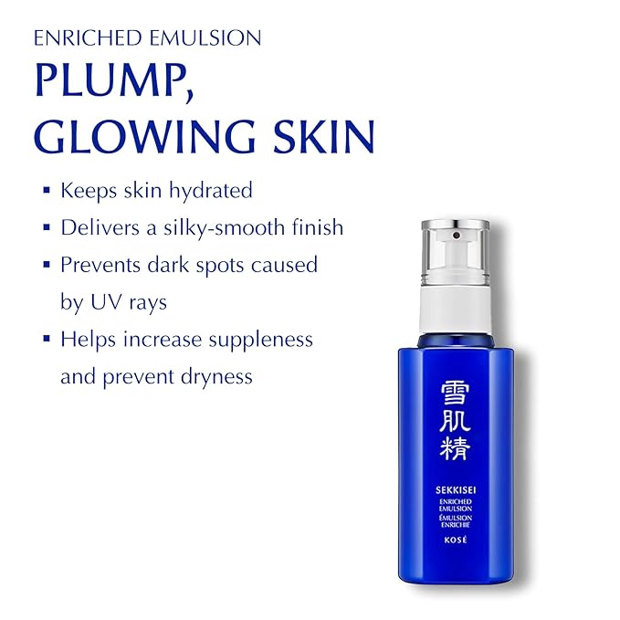 SEKKISEI Enriched Emulsion Hydrating Face Cream Serum, 4.7 Ounce