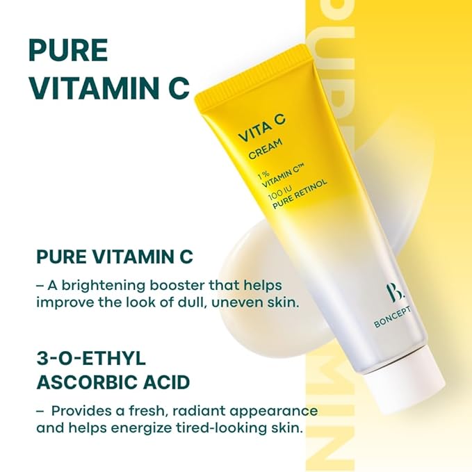 Vita C Cream – Hydrating & Firming Korean Vitamin C Moisturizer | Radiant-Looking Skin & Healthy Glow