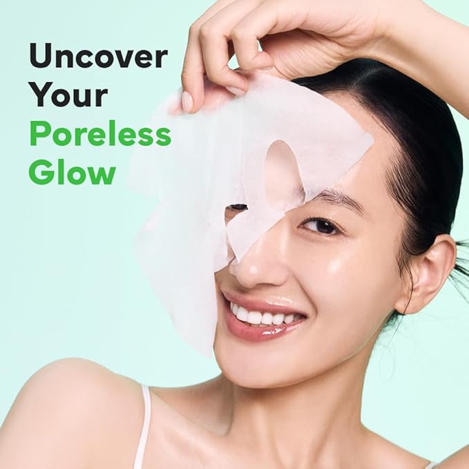 SAM’U PH Sensitive Pore Fit Face Mask – Pore Tightening & Exfoliating Vegan Sheet Mask with AHA, BHA, PHA, LHA, Texture Refining, Travel-Friendly Korean Skincare (5 Sheets)