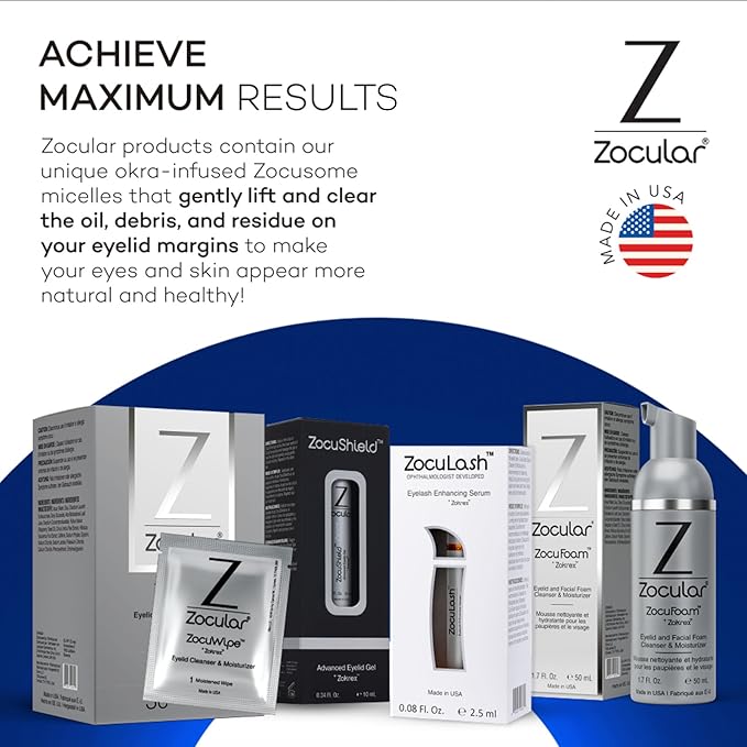Zocular ZocuLash Eyelash Serum - Safe, Effective Eyelash Growth Serum for Daily Use - 2.5 mL