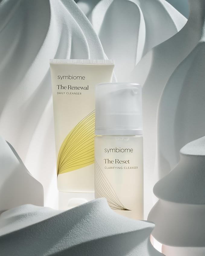 symbiome The Reset Clarifying Cleanser, Refining and Calming Foaming Cleanser Face Wash, Vegan and Organic Facial Cleanser with Glycerin, 100 mL Gentle Face Cleanser