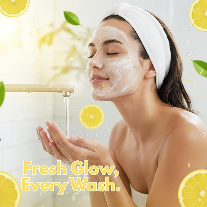 Vitamin C Double Tube Face Wash – 2025 New Aquafree Dual Cream Facial Cleanser with Amino Acid, Gentle Makeup Removal, 3.53oz