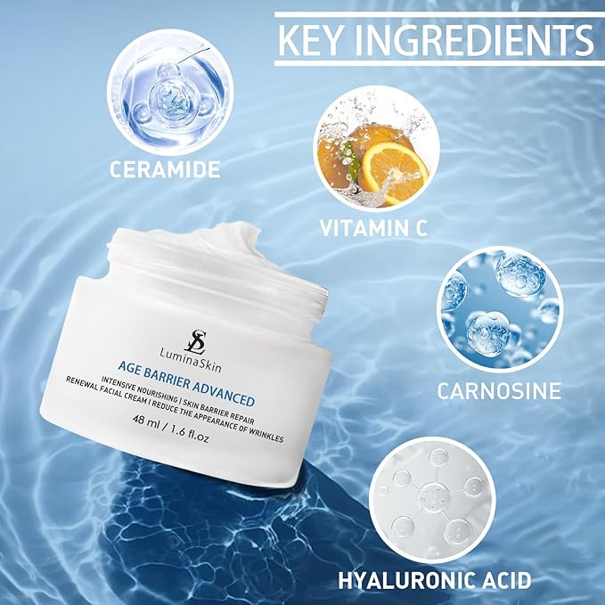 Age Barrier Advanced Cream - Fix & Renewal Facial Cream - Hydrating Face Moisturizer, Anti Aging & Skin Barrier Repair Face Cream