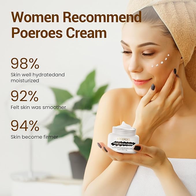 Snail Mucin Cream 99.3% Moisturizer Face Cream 4.23 Fl Oz Daily Face Moisturizer for Dry Skin Sensitive Skin Acne-prone Face Lotion
