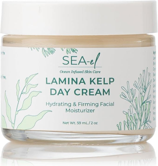 Sea-El Lamina Sea Kelp Day Cream Hydrating & Firming Anti Aging Glow Natural & Organic Dry Skin Care - Daily Face Moisturizer for Women & Men - 2 Oz