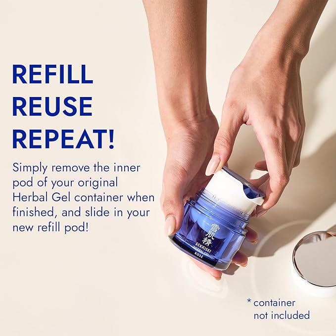 SEKKISEI Herbal Gel, Multi-Purpose 6 in1 benefits Hydrating Gel Moisturizer & Mask, 2.8 Ounce