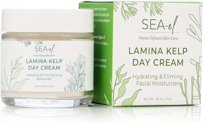 Sea-El Lamina Sea Kelp Day Cream Hydrating & Firming Anti Aging Glow Natural & Organic Dry Skin Care - Daily Face Moisturizer for Women & Men - 2 Oz