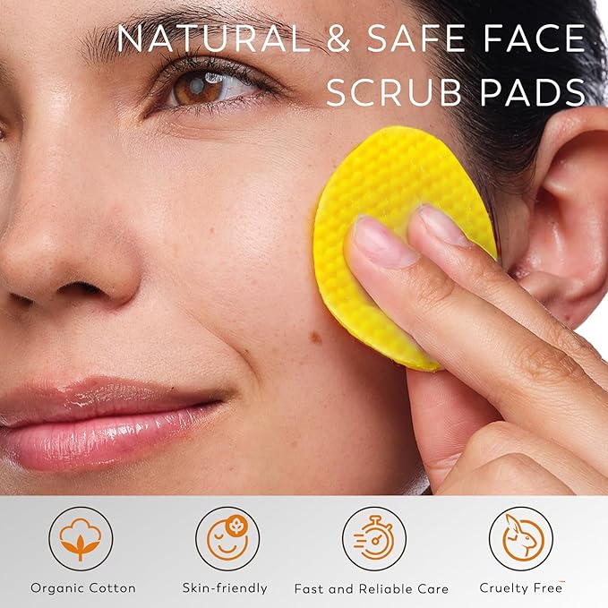 Turmeric Kojic Acid Cleansing Pads, 50 Pcs Turmeric Pads for Face Cleansing and Exfoliation