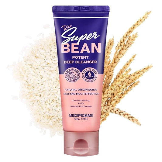 Rice Face Wash Gentle Hydrating Cleanser for Sensitive Skin, Creamy Foam, Moisture-Balance, No Tightness, Daily Facial Cleanser