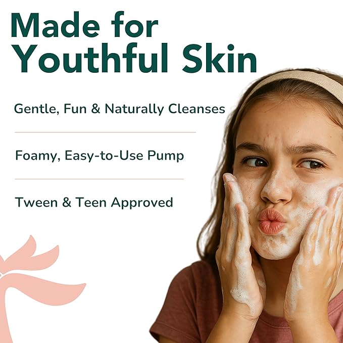 Tropiculture Clean Teen Face Wash for Teens, Tweens, & Kids | Tropical Twilight Foaming Facial Cleanser | Natural Face Cleanser for Sensitive Skin | Non Toxic Skin care for Teens | Gentle & Hydrating