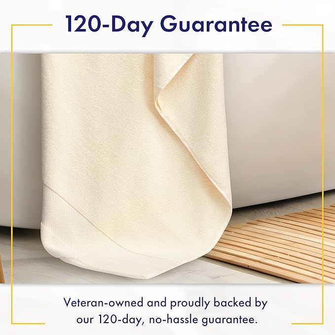 Ultra Soft & Plush Viscose from Bamboo Bath Sheets - 700 GSM Pack of 2 - Extra Large 70x35 in - Super Absorbent & Quick Drying (Papyrus)