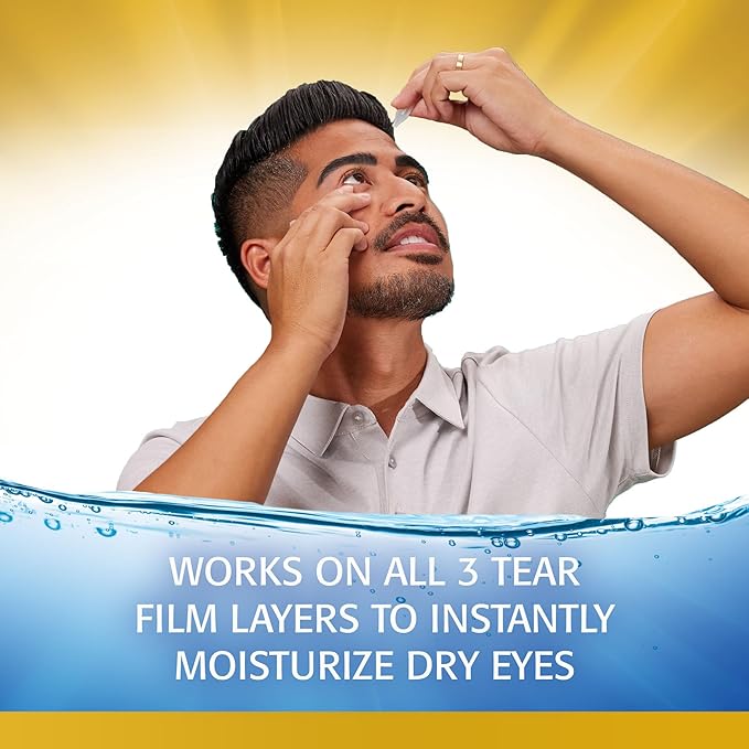 Refresh Optive MEGA-3 Lubricant Eye Drops Preservative-Free Artificial Tears, 0.01 fl oz (0.4 mL), 30 Single-Use Containers