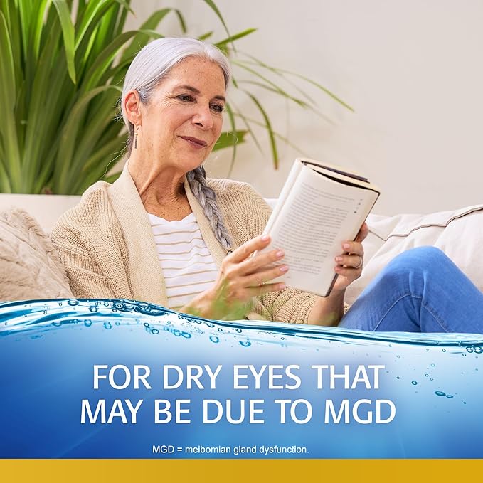 Refresh Optive MEGA-3 Lubricant Eye Drops Preservative-Free Artificial Tears, 0.01 fl oz (0.4 mL), 30 Single-Use Containers