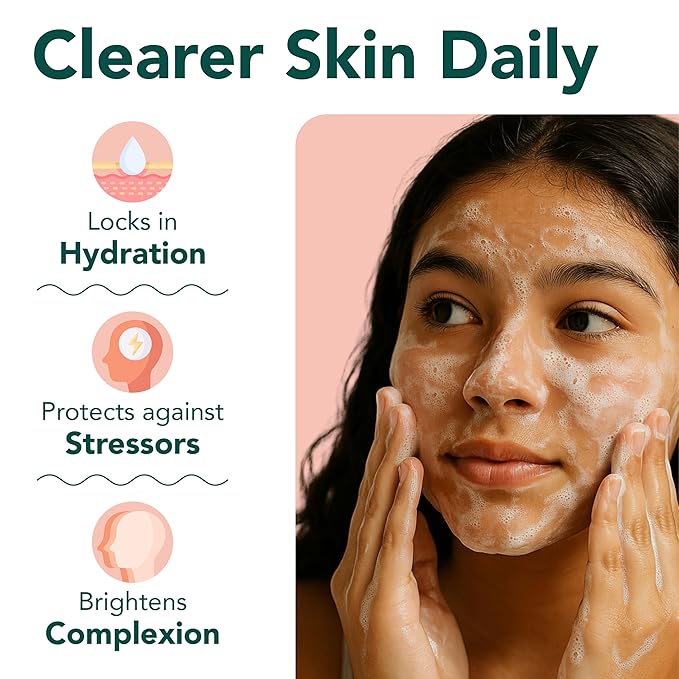 Tropiculture Clean Teen Face Wash for Teens, Tweens, & Kids | Tropical Twilight Foaming Facial Cleanser | Natural Face Cleanser for Sensitive Skin | Non Toxic Skin care for Teens | Gentle & Hydrating