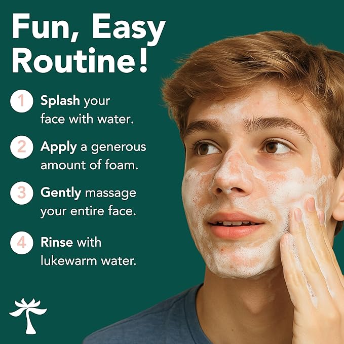 Tropiculture Clean Foaming Face Wash for Teens, Tweens & Kids | Gentle Face Cleanser for Girls | Bright Berry Hydrating Facial Cleanser | Natural, Non Toxic Skin care for Teens | Moisturizing
