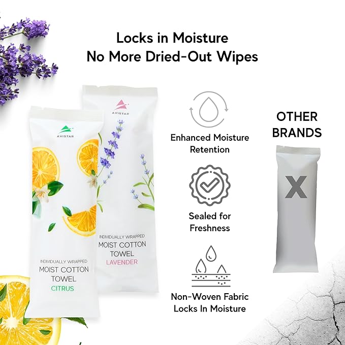 60 Hot or Cold Wrapped Moist Towels – 9'' x 9" Moist Towelettes Individually Wrapped Scented Disposable Face & Hand – Pre-Moistened Hand Wipes Soft Refreshing for Travel, Spa, Restaurant - Mixed