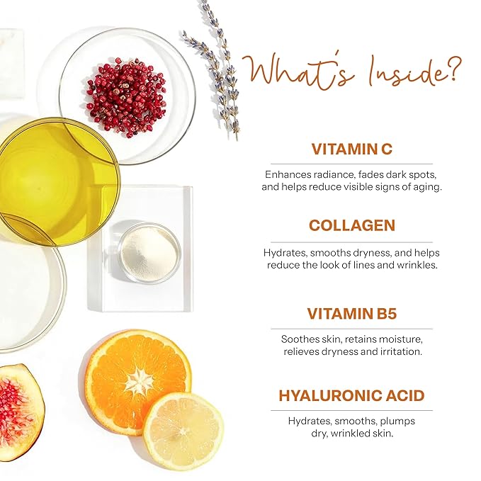 Vitamin C & Collagen Regimen - Anti-Aging, Collagen Boosting, Firming - Clean Beauty, Cruelty-Free Korean Skin Care for All Skin Types - Set of 4