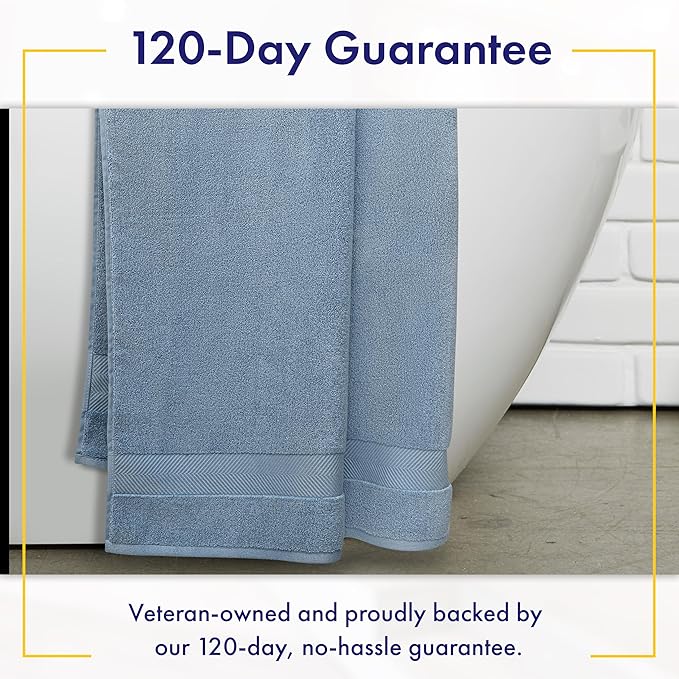 Ultra Soft & Plush Viscose from Bamboo Bath Sheets - 700 GSM Pack of 2 - Extra Large 70x35 in - Super Absorbent & Quick Drying (Chambray)