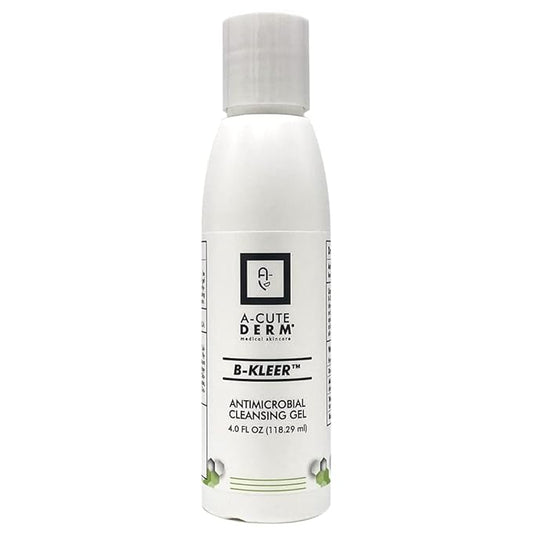A-Cute Derm B-Kleer Cleansing Gel Acne Cleanser that Purify and Protect Your Skin from Clogged Pores for All Skin Types (4oz)