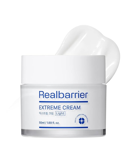 Real Barrier | Extreme Cream Light | Lightweight Daily Soft Face Moisturizer | Facial Moisturizing Cream with Hyaluronic Acid & Ceramides | Sensitive Skin Barrier Korean Skin Care | 1.69 fl oz (50ml)