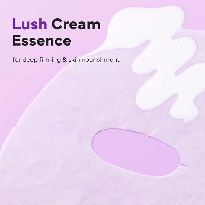 SAM’U PH Sensitive Vital Fit Face Mask – Firming & Barrier Repair Creamy Sheet Mask with 12 Peptides and Collagen, Travel-Friendly Korean Skincare (5 Sheets)