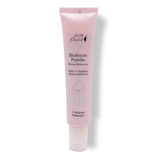 100% PURE Mushroom Peptide Face Moisturizer - Facial Skin Care Deeply Hydrates Firms & Restores Youthful Radiance - Adaptogenic Face Cream 11 Mushrooms Hyaluronic Acid & Quinoa Peptides - 1.7 Fl oz