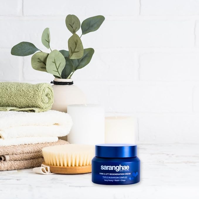 Saranghae Hydrating Moisturizer Face Cream for Soft, Smooth Skin, Face Moisturizer for Dry Skin, with Triple Mushroom Complex: Reishi + Chaga + Sang Hwang along with Hyaluronic Acid - 2.02 oz