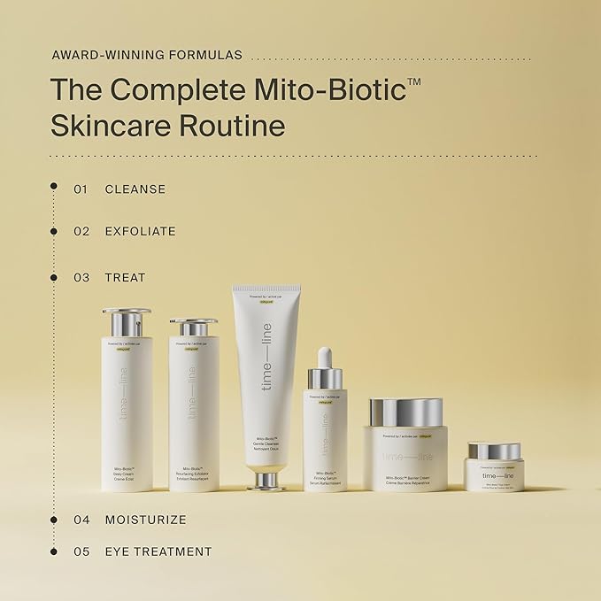 Timeline Mito-Biotic™ - Dewy Cream Lightweight Moisturizer With Peptides to Hydrate, Plump & Protect Dry Skin - 1.7 Fl Oz