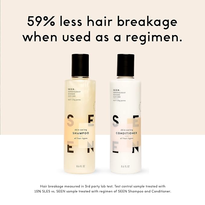 SEEN Conditioner Eco-Refill - Scented- Non-Comedogenic & Sulfate-Free Hair Conditioner- Dermatologist-Developed -Safe for Sensitive & Acne Prone Skin