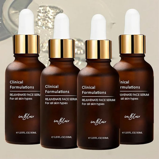 4 Bottle Pack - Inblair Rejuvenate Resurfacing Face Serum - Skin Care Serum for Face Wrinkles, Fine Lines, Dark Spots