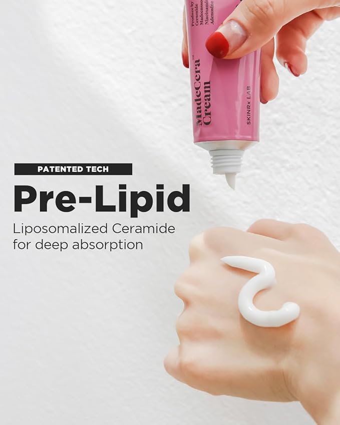 SKINRxLAB Made Cera Cream - Acne & Redness Relief Face Moisturizer, Sebum Control, Improving Skin Barrier with Ceramide and Madecassoside, Anti-Aging and Pore Minimizing Face Cream, 0.5 fl.oz.