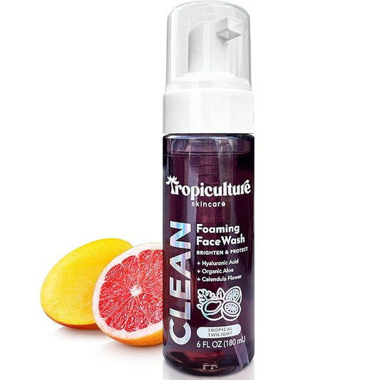 Tropiculture Clean Teen Face Wash for Teens, Tweens, & Kids | Tropical Twilight Foaming Facial Cleanser | Natural Face Cleanser for Sensitive Skin | Non Toxic Skin care for Teens | Gentle & Hydrating