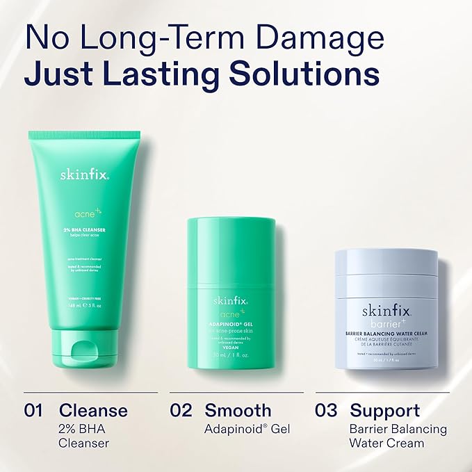 Skinfix 2% BHA Cleanser - 1 oz - Clears Acne Blemishes & Blackheads - Safe for All Types of Acne - Fragrance Free - Vegan, Cruelty Free